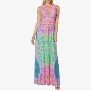 Lilly Pulitzer Pearce Maxi Dress Multi Sunshine Vibes Engineered